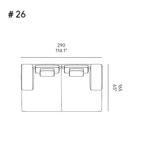 Miles_ Comp. 26_ 290 x 165 x H 80 cm
