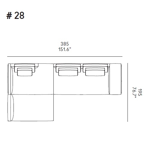 Miles_ Comp. 28_ 385 x 195 x H 80 cm