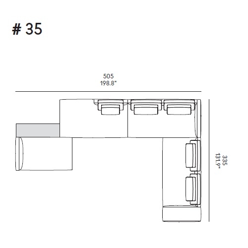 Miles_ Comp. 35_ 505 x 335 x H 80 cm
