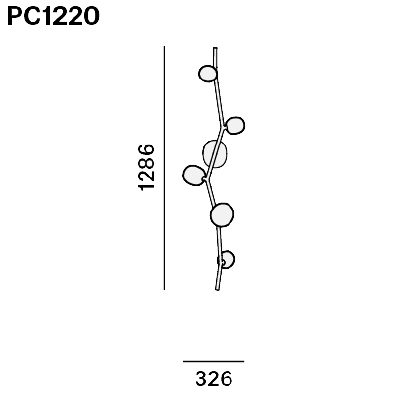PC1220 _ 32,6 x H 128,6 cm