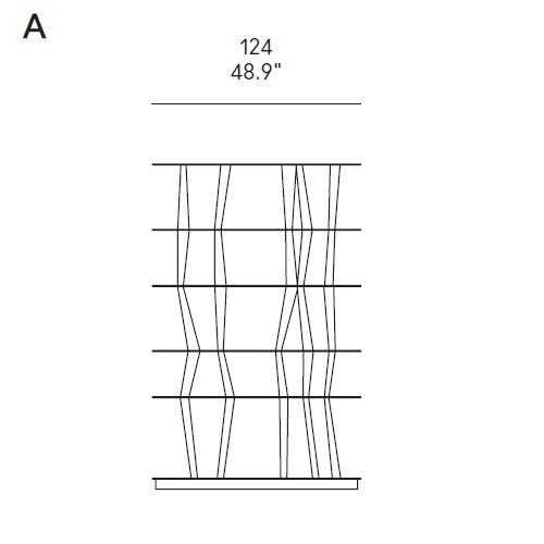 Sendai A_ 124 x 48 x H 193 cm