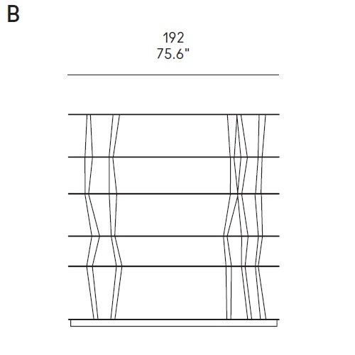 Sendai B_ 192 x 48 x H 193 cm