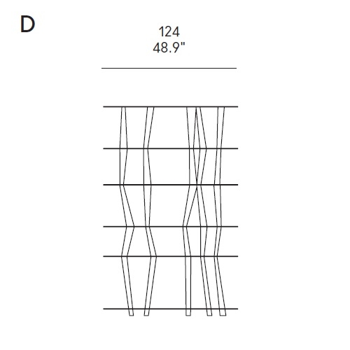 Sendai D_ 124 x 48 x H 193 cm