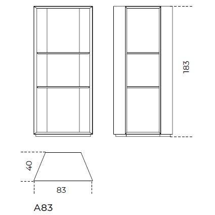 A83_ 83 x 40 x H 183 cm