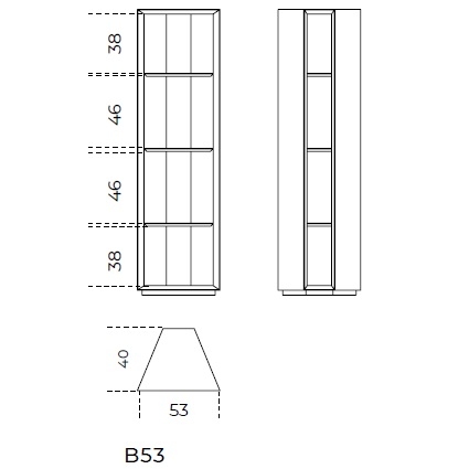 B53_ 53 x 40 x H 183 cm