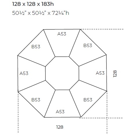 Prism Divider 3_ 128 x 128 x H 183 cm