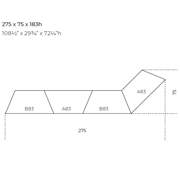Prism Divider 2_ 275 x 75 x H 183 cm