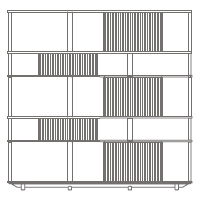 170 x 42,5 x H 166 cm