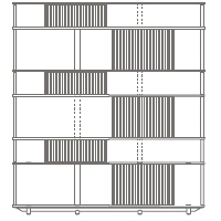 170 x 42,5 x H 188 cm