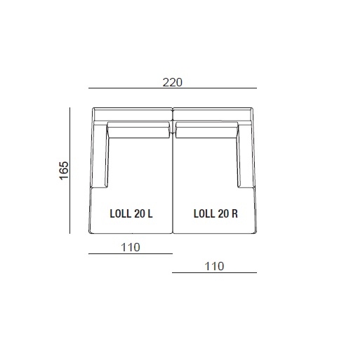 Loll 05_ 220 x 165 x H 78 cm