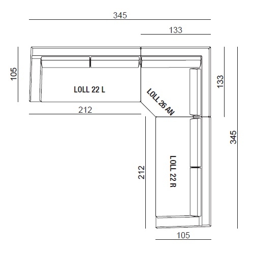 Loll 06_ 345 x 345 x H 78 cm