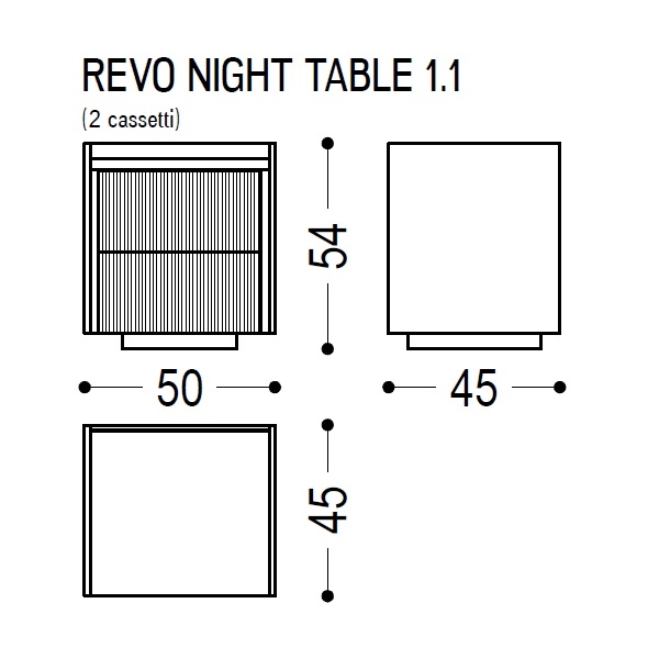 Revo 1.1_ 50 x 45 x H 54 cm ( 2 drawers )