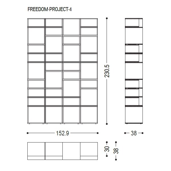 FREEDOM-PROJECT-4_ 152.9 x 30/38 x H 230.5 cm