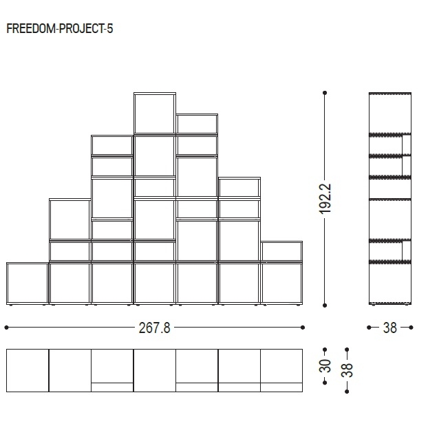 FREEDOM-PROJECT-5_ 267.8 x 30/38 x H 192.2 cm