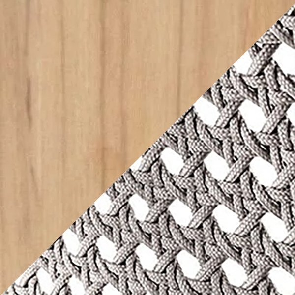 Teca Cepillada / Cuerda Gris Claro