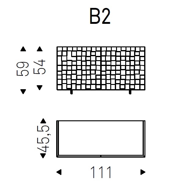 Arizona C_B2_ 111 x 45.5 x H 59 cm