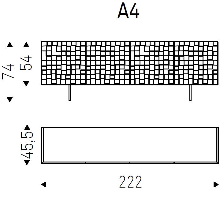 Arizona C_A4_ 222 x 45.5 x H 74 cm