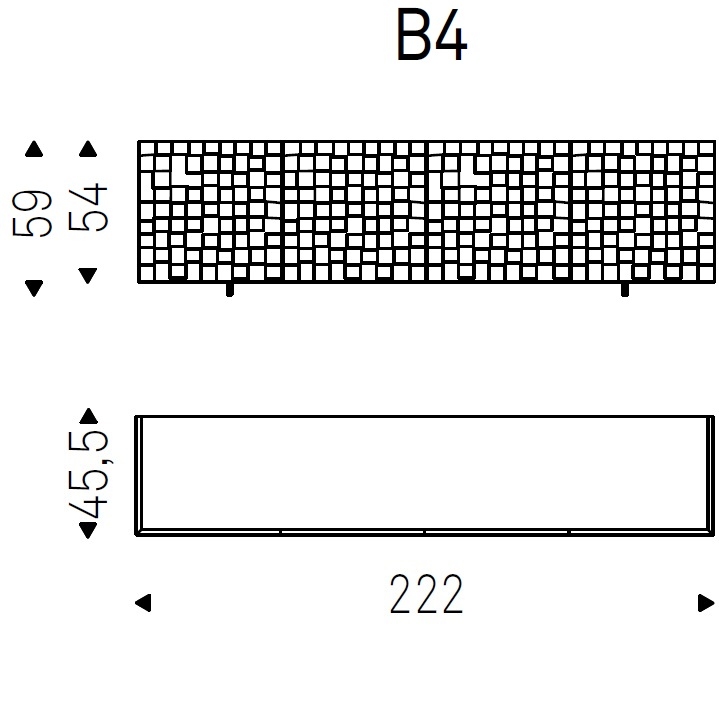 Arizona C_B4_ 222 x 45.5 x H 59 cm