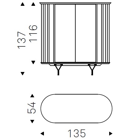 Costes_ 135 x 54 x H 137 cm