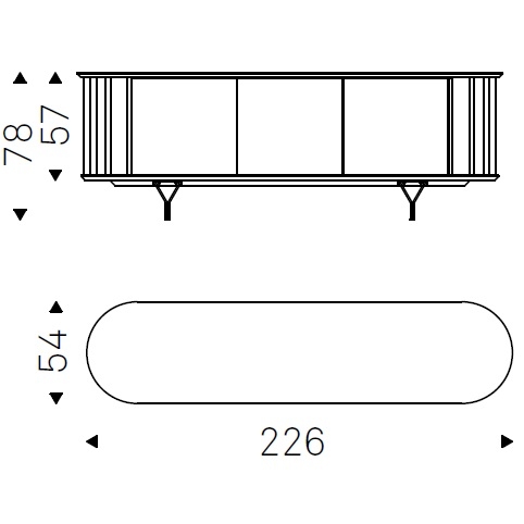 Costes_ 226 x 54 x H 78 cm