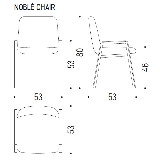 Noblé Chair_ H 53 cm