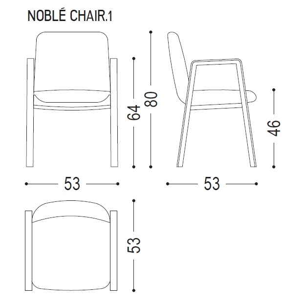 Noblé Chair.1_ H 64 cm