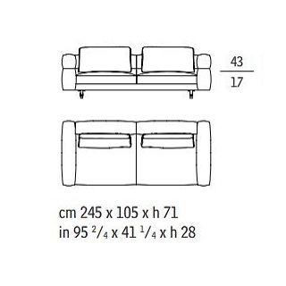 SOHO 76700_ 245 x 105 x H 71 cm