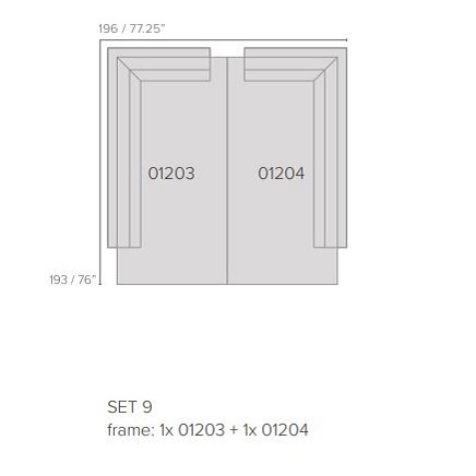 Pure Sofa_ Set 9 (196 x 193 cm)