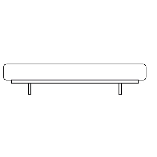 DS-5010/35_ 190 x 75 x H 45 cm