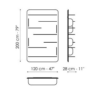 Blabla_ 120 x 28 x H 200 cm
