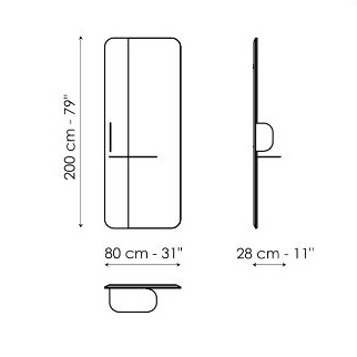 Blabla Mirror_ 80 x 28 x H 200 cm