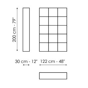 Kaos - Composizione 1 (122 x 30 x H 200 cm)