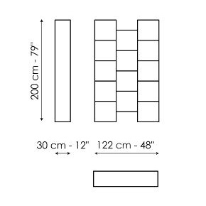Kaos - Composizione 2 (122 x 30 x H 200 cm)