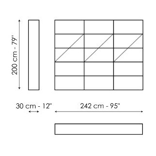 Kaos - Composizione 3 (242 x 30 x H 200 cm)