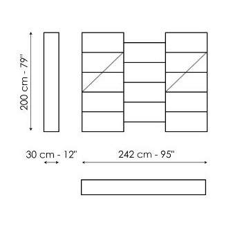 Kaos - Composizione 4 (242 x 30 x H 200 cm)