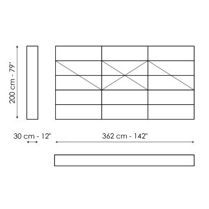 Kaos - Composizione 5 (362 x 30 x H 200 cm)