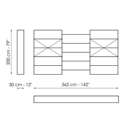 Kaos - Composizione 6 (362 x 30 x H 200 cm)