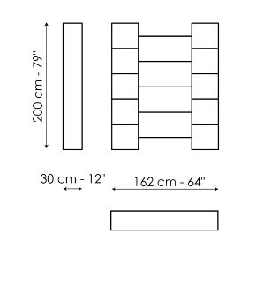 Kaos - Composizione 10 (162 x 30 x H 200 cm)
