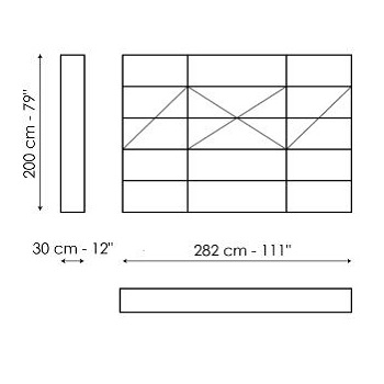 Kaos - Composizione 11 (282 x 30 x H 200 cm)