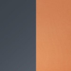 Verre européen gris et orange