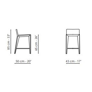 Filly too H 65_ 50 x 43 x H 65/85 cm
