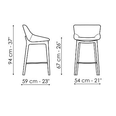 Artika Wood Too H 67_ 54 x 59 x H 94 cm