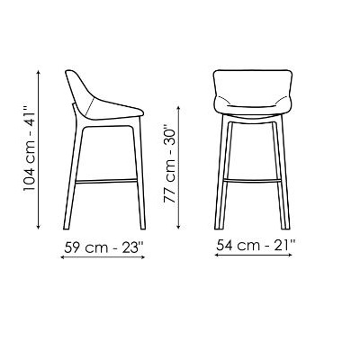 Artika Wood Too H 77_ 54 x 59 x H 104 cm