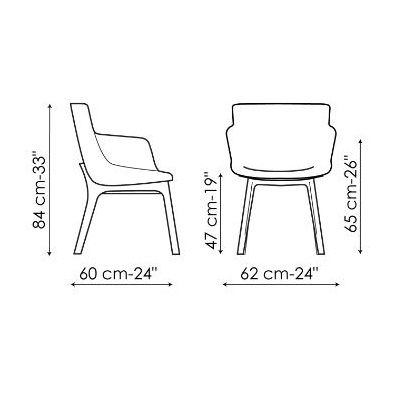 Miss Artika Wood_ 62 x 60 x H 84 cm