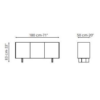 Outline (3 ante)_ 180 x H 83 cm