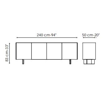 Outline (4 ante)_ 240 x H 83 cm