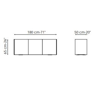 Outline (3 ante)_ 180 x H 65 cm