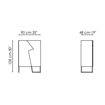 Doppler K High_ 90 x 48 x H 128 cm