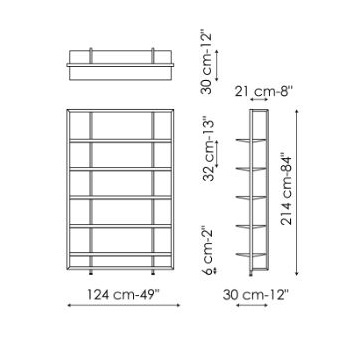 Alix 124_ 124 x 30 x H 214 cm