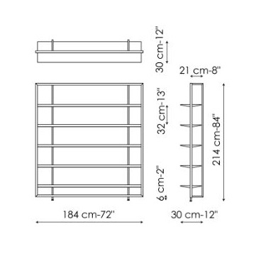 Alix 184_ 184 x 30 x H 214 cm